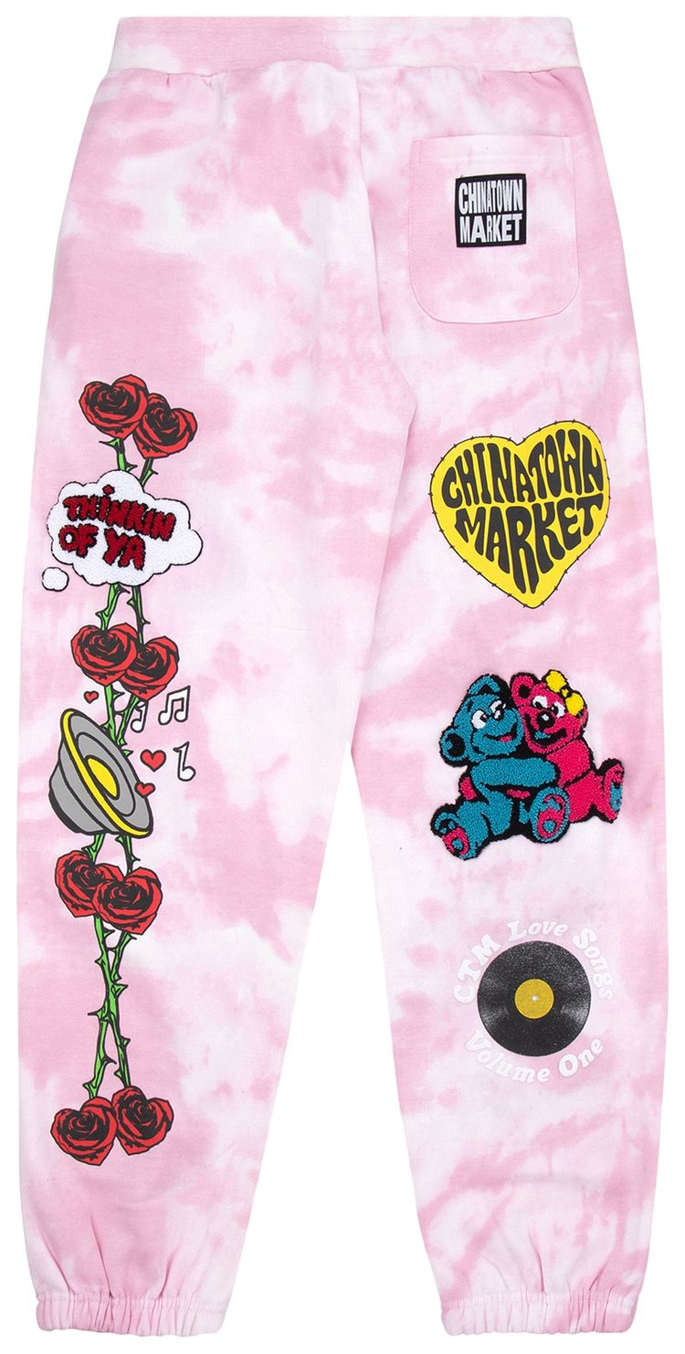 Chinatown Market Be Mine Sweatpants Pink Tie Dye