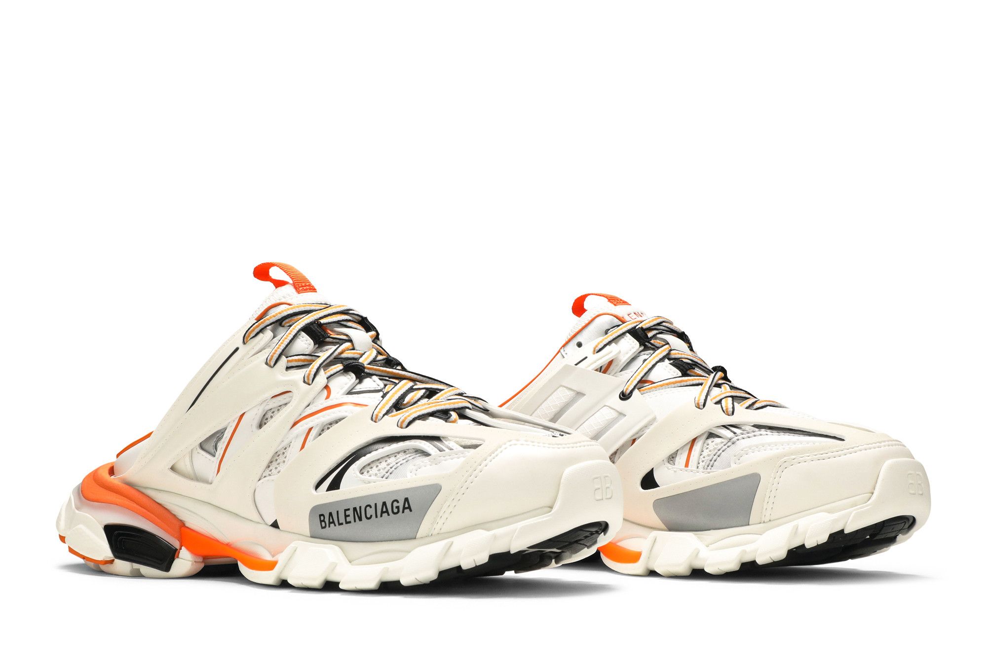 Size 6.0 Balenciaga Track Mule 'White Orange'