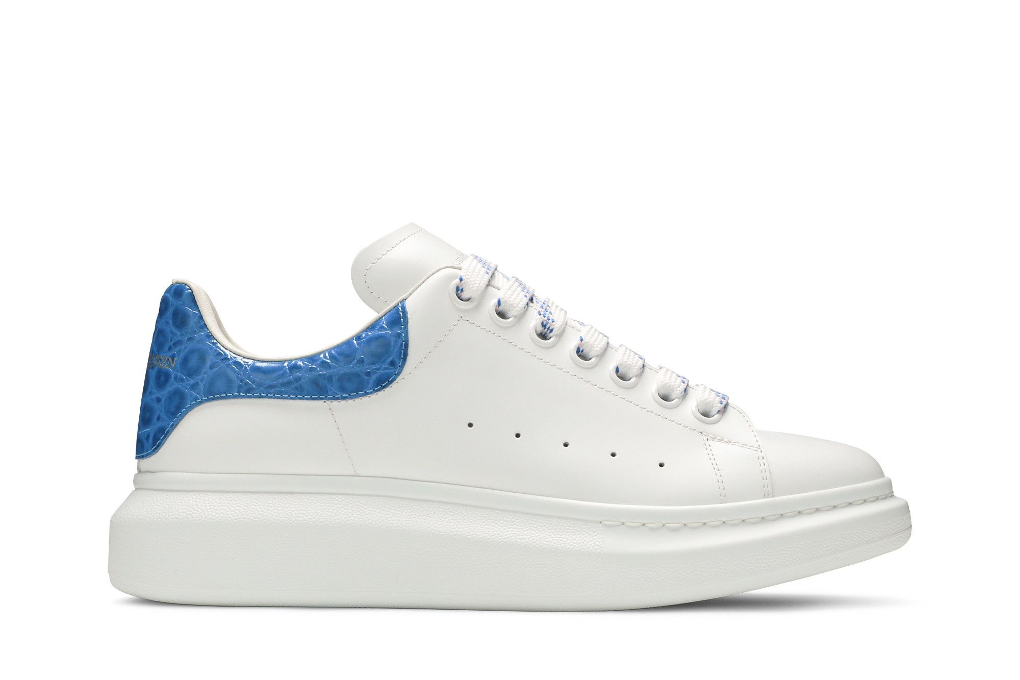 Size 7.0 Alexander McQueen Oversized Sneaker Ultramarine Crocodile