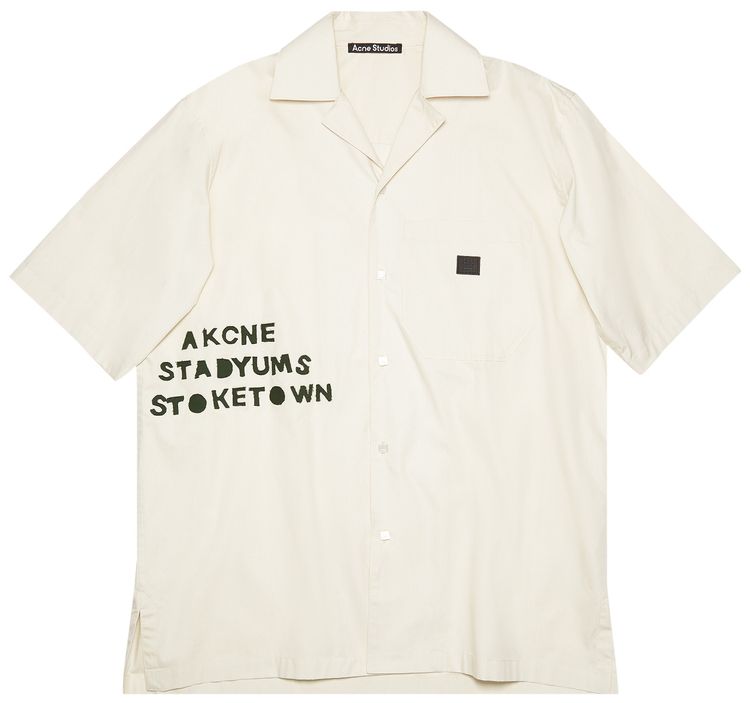 Acne Studios Cotton Poplin Shirt Oat Beige