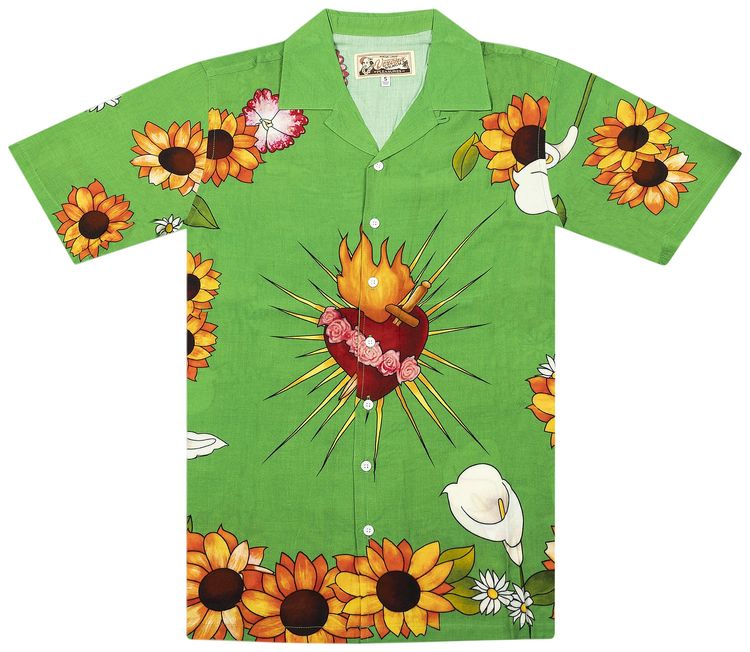 Pleasures Heart Button Down Green