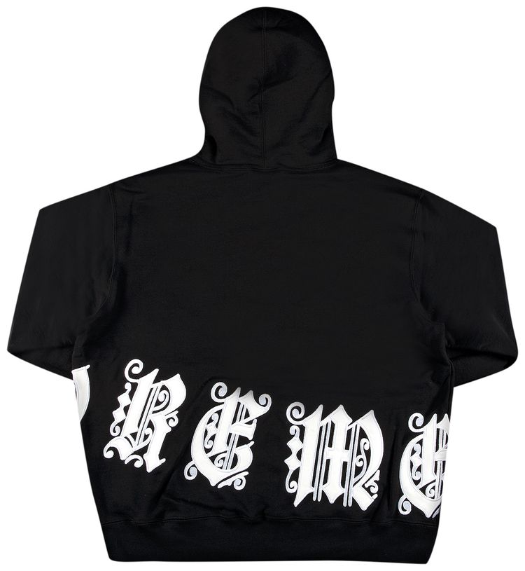 Supreme Old English Wrap Hooded Sweatshirt Black