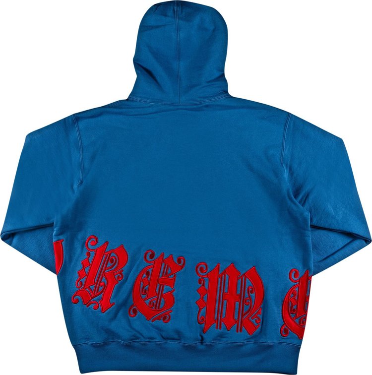 Supreme Old English Wrap Hooded Sweatshirt Pale Royal