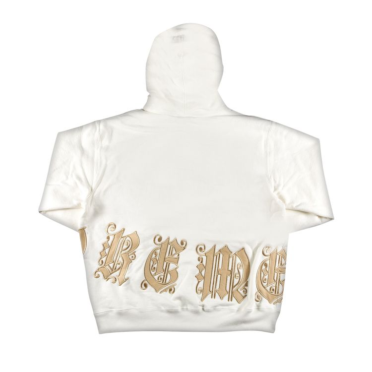 Supreme Old English Wrap Hooded Sweatshirt White