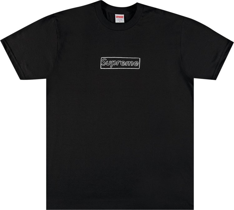 Supreme x KAWS Chalk Logo Tee 'Black'