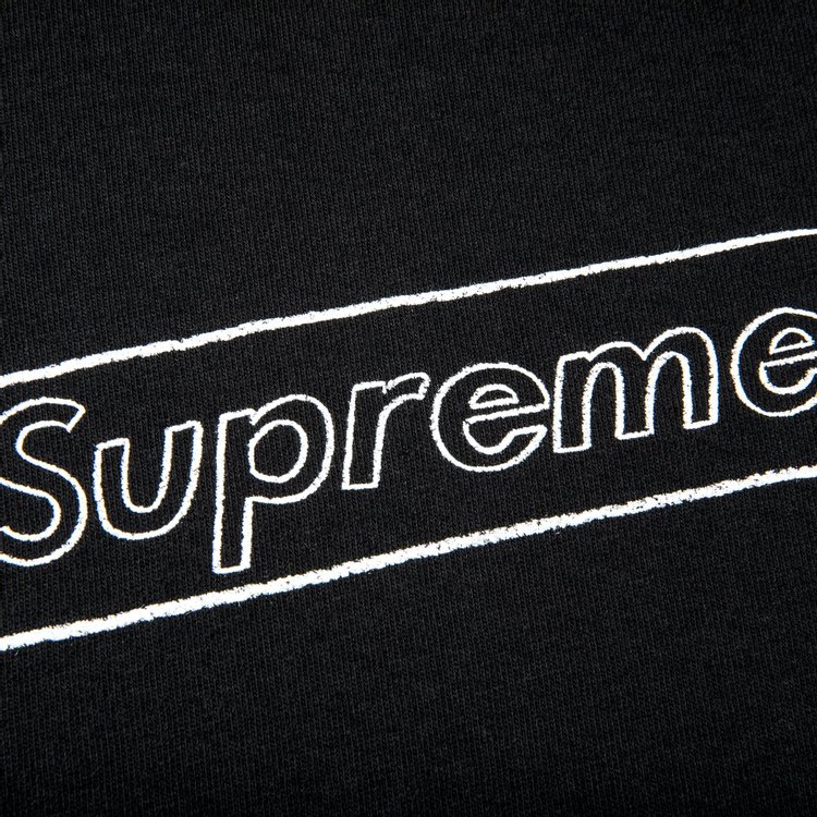 Supreme x KAWS Chalk Logo Tee Black