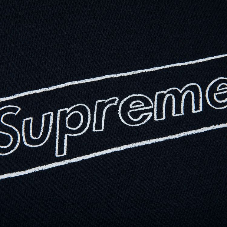 Supreme x KAWS Chalk Logo Tee Navy