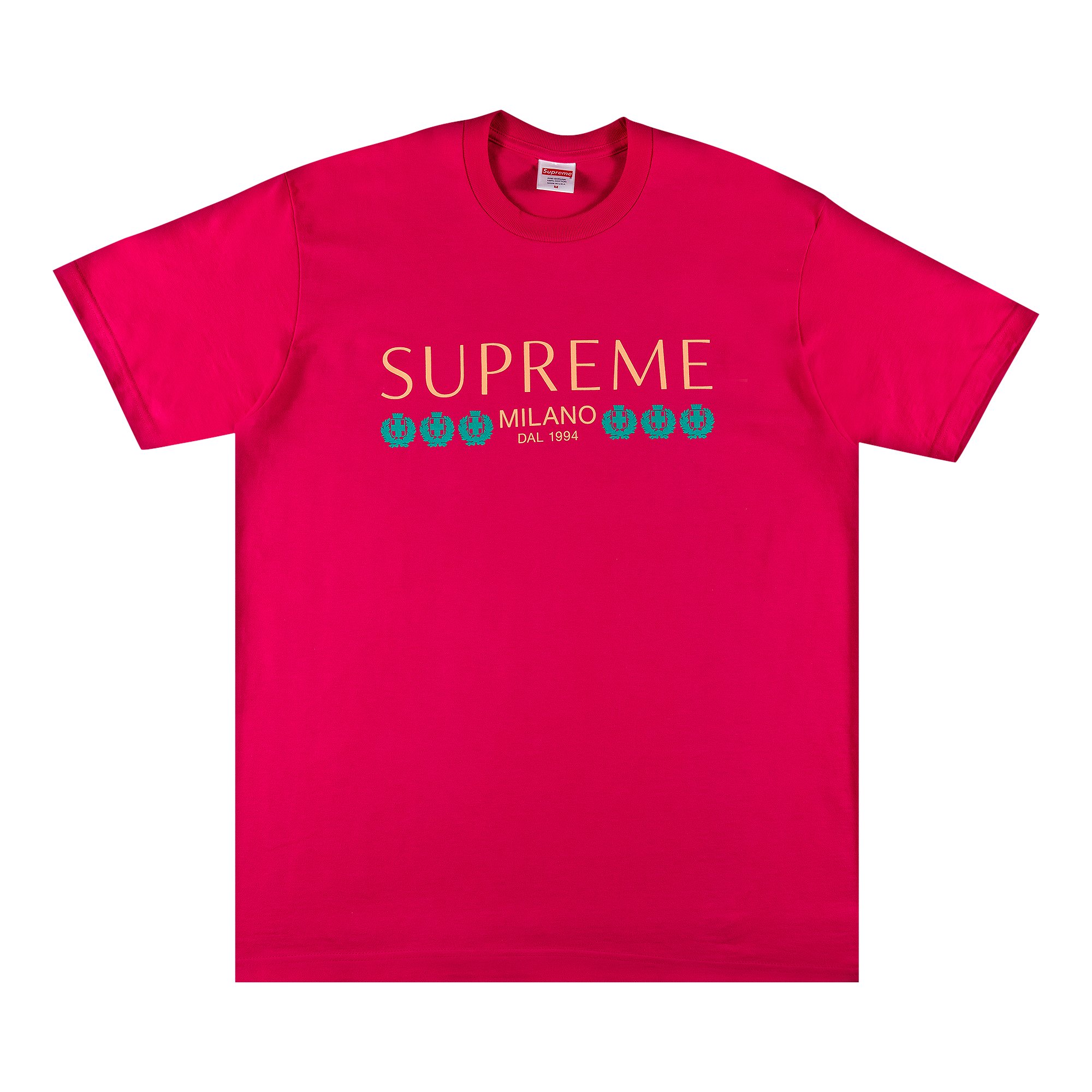 Buy Supreme Milano Tee 'Pink' - SS21T43 PINK | GOAT