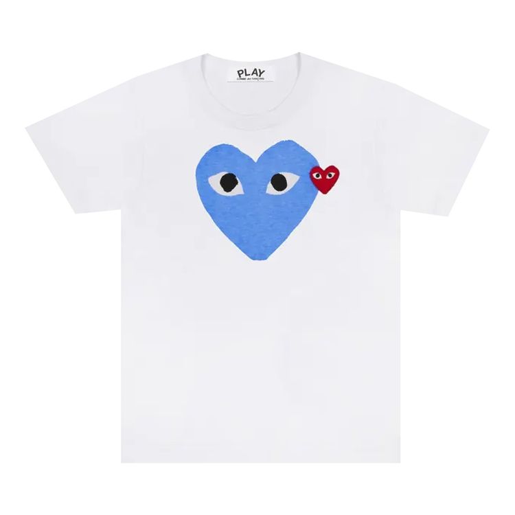 Comme des Garcons PLAY Colour Heart Tee WhiteBlue