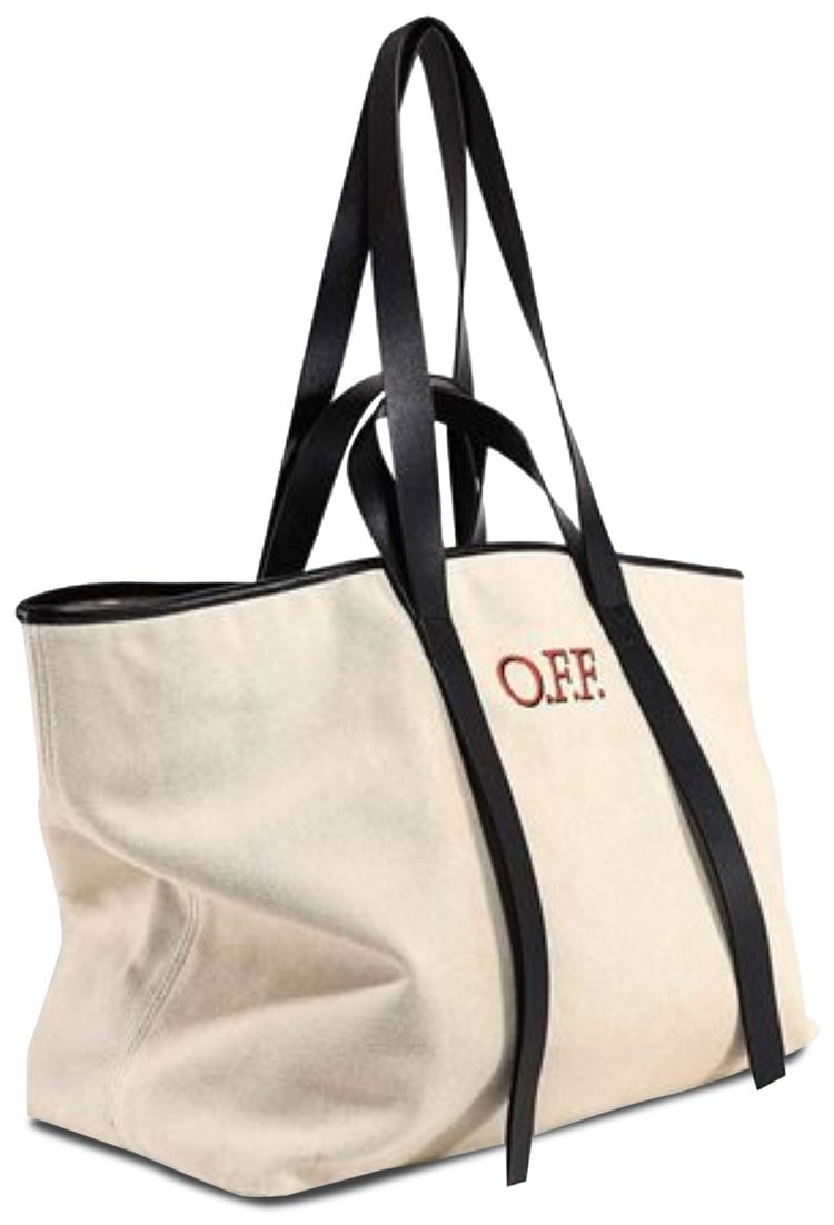 Off White Commercial Tote Bag Beige