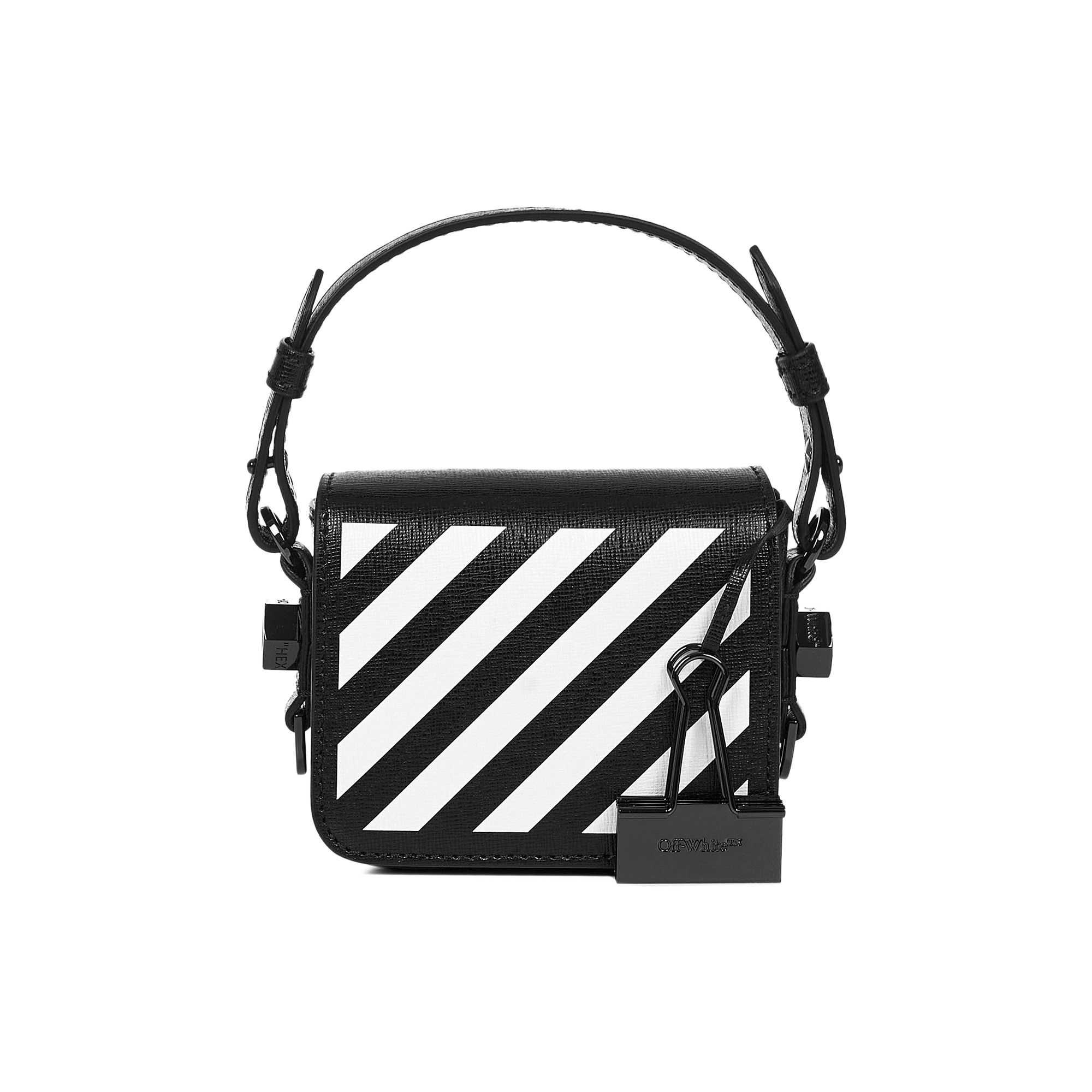 Buy Off White Diag Baby Flap Bag Black OWNA087R21LEA0011001