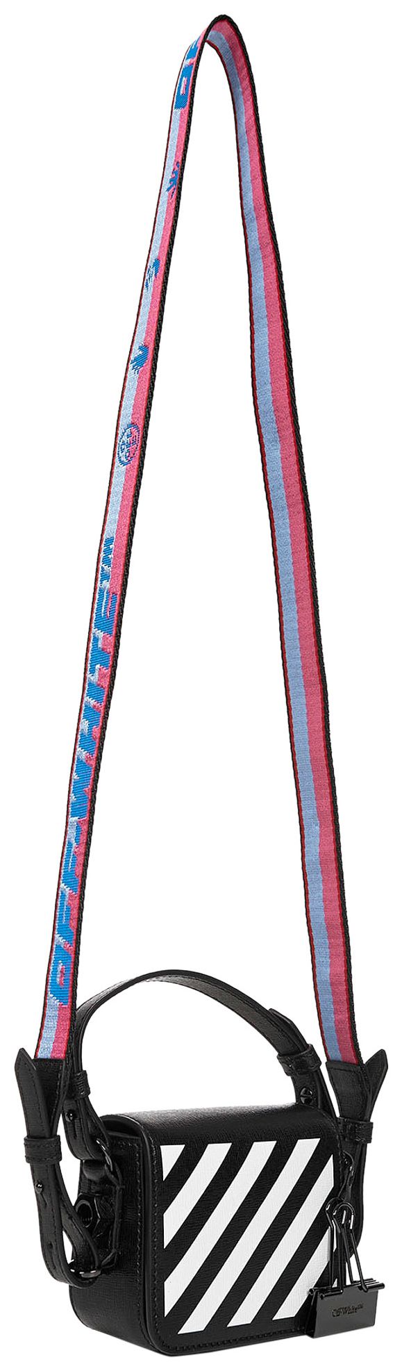 Off White Diag Baby Flap Bag Black