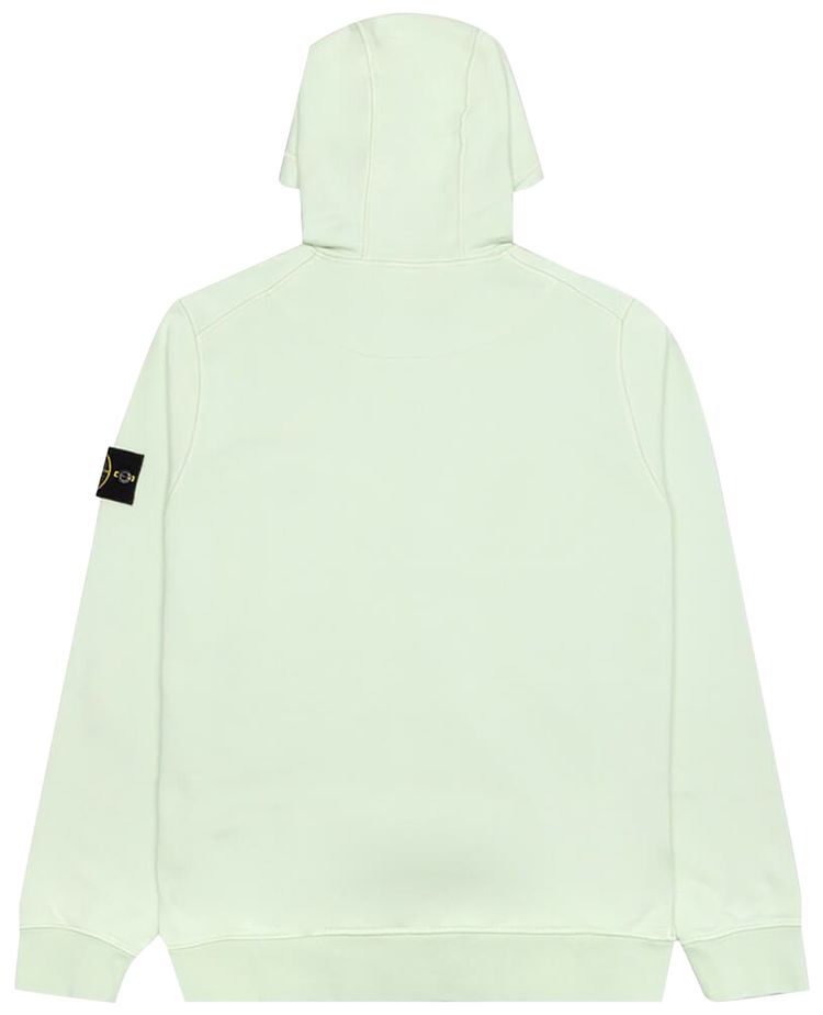 Stone Island Full Zip Hooded Sweatshirt Light Green
