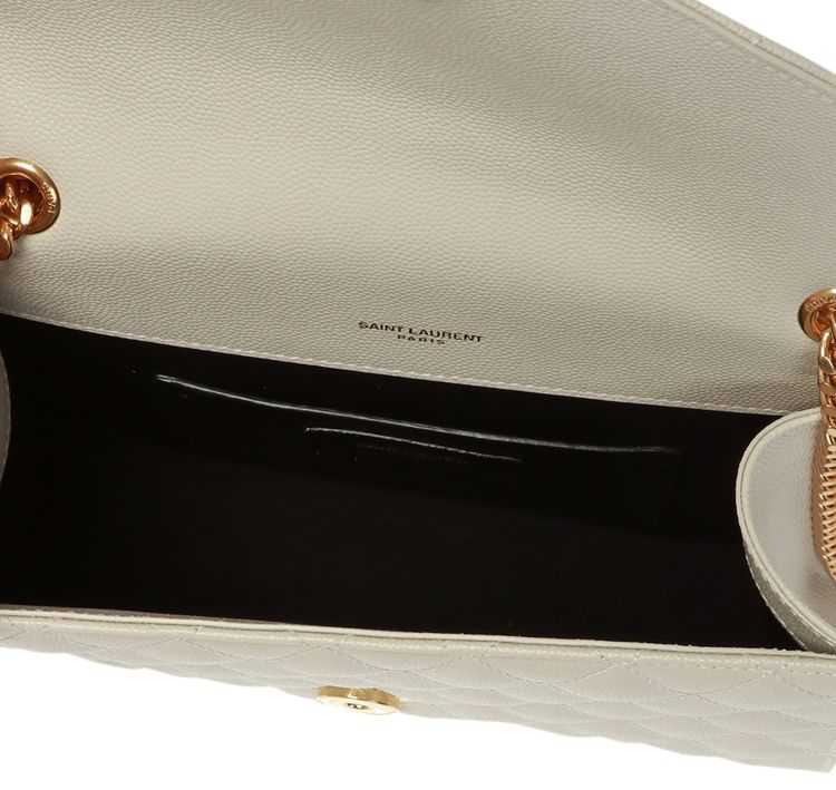 Saint Laurent Small Envelope Chain Bag Cream