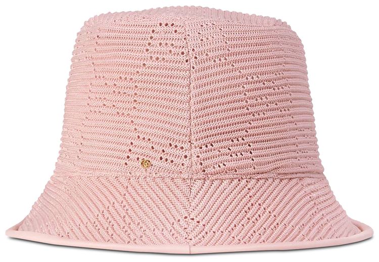 Gucci GG Cable Knit Fedora Pink