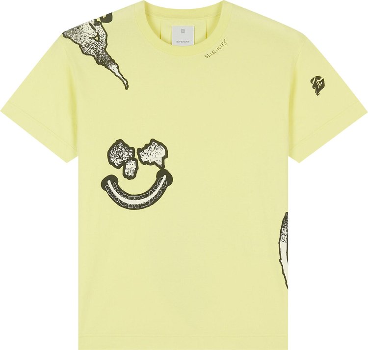 Givenchy Bat Lol Print Oversized T-Shirt 'Acid Yellow' | GOAT