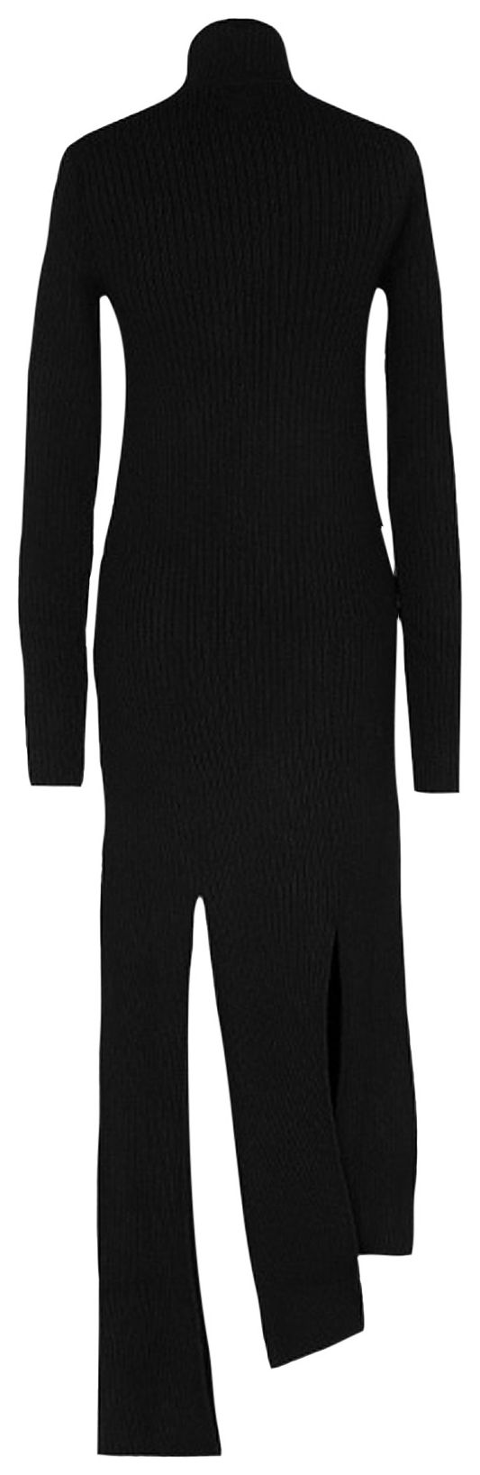 Bottega Veneta Assymetric Knitted Dress Black