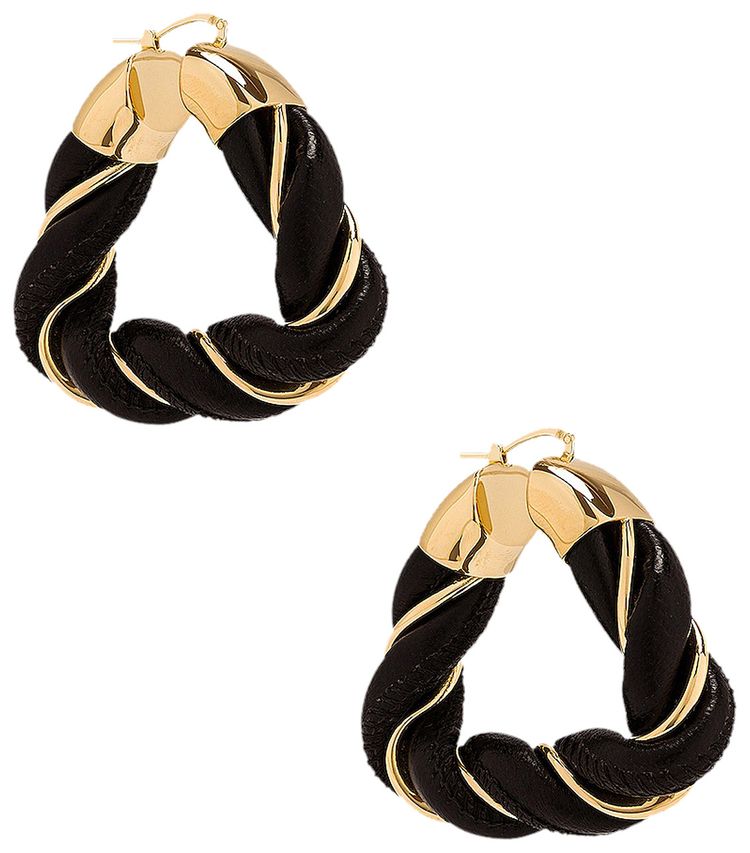 Bottega Veneta Twist Earrings Brown