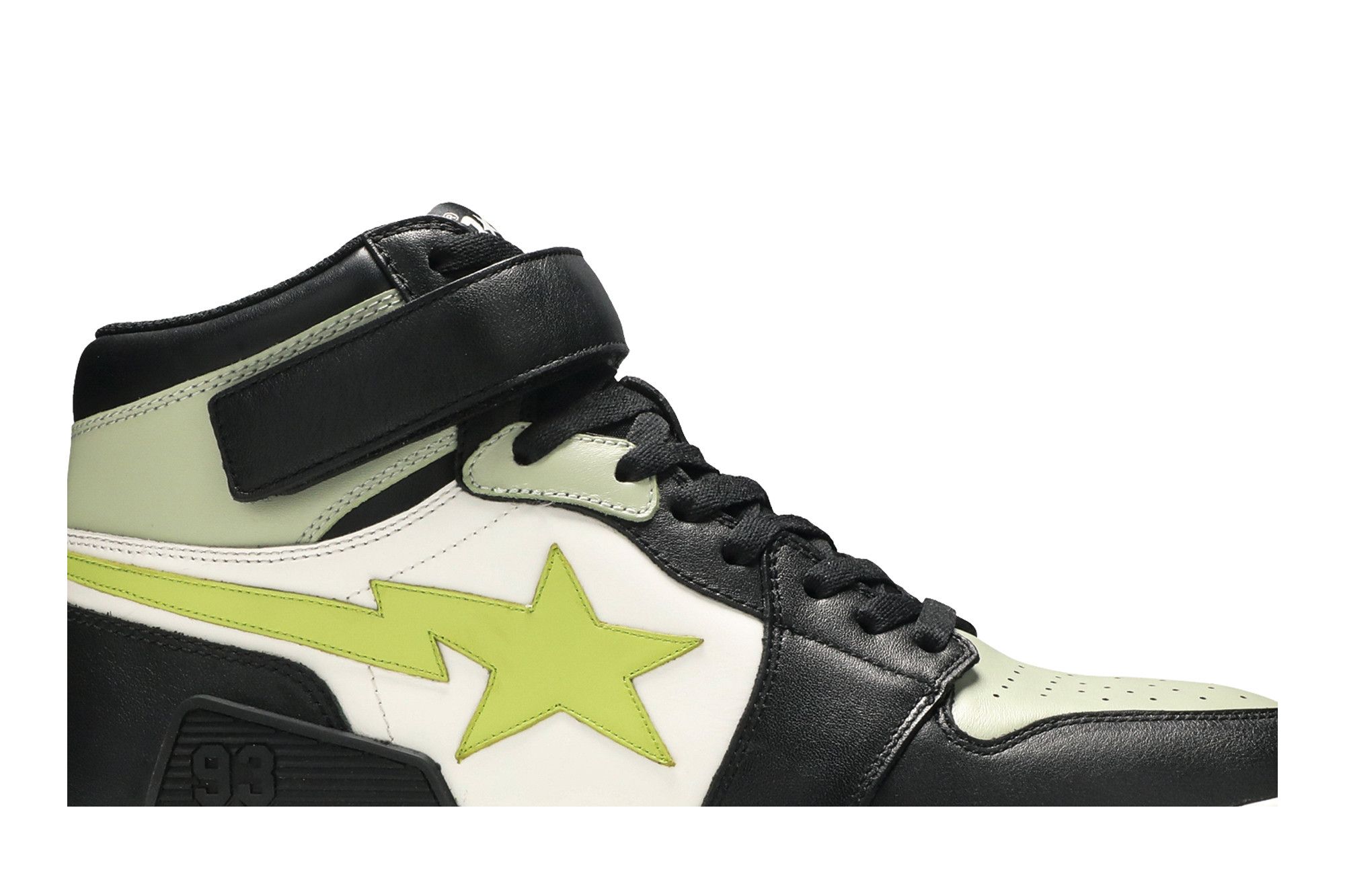 Buy BAPE Block Sta High 'Black Lime' - 001FWG701036X | GOAT