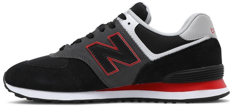 New Balance 574 Black Velocity Red