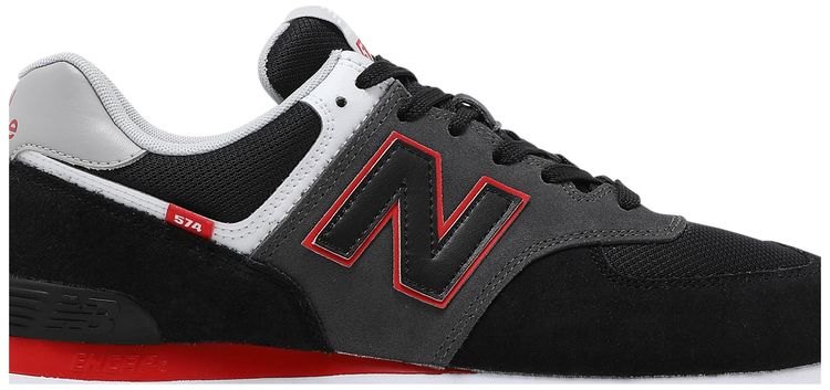 New Balance 574 Black Velocity Red
