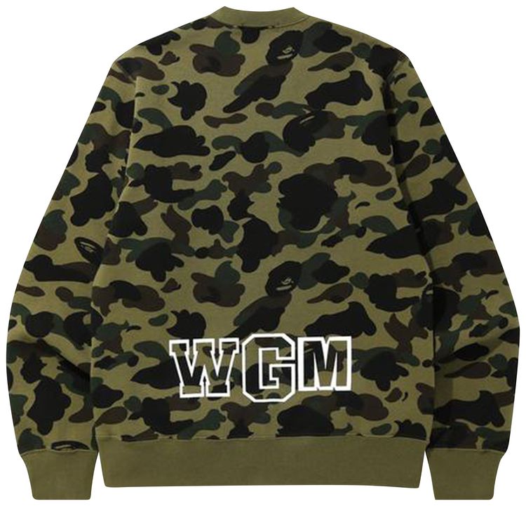 BAPE 1st Camo Shark Crewneck Green