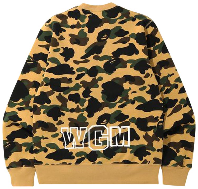 BAPE 1st Camo Shark Crewneck Yellow