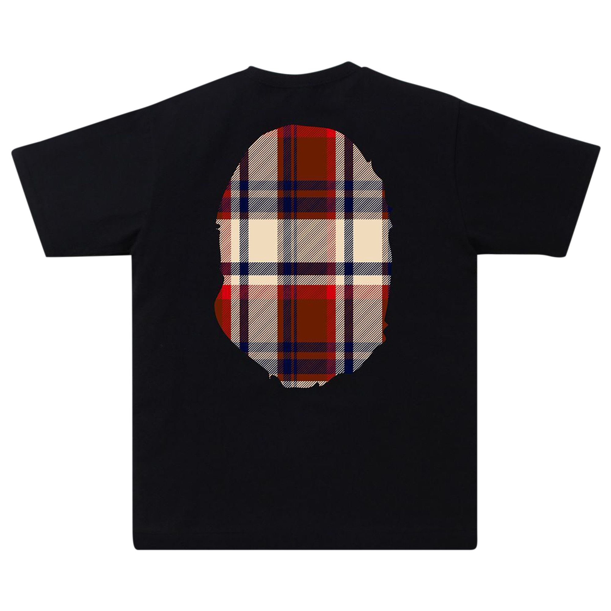 Buy BAPE Check Big Ape Head Tee 'Black/Red' - 1H30 110 049 BLACK