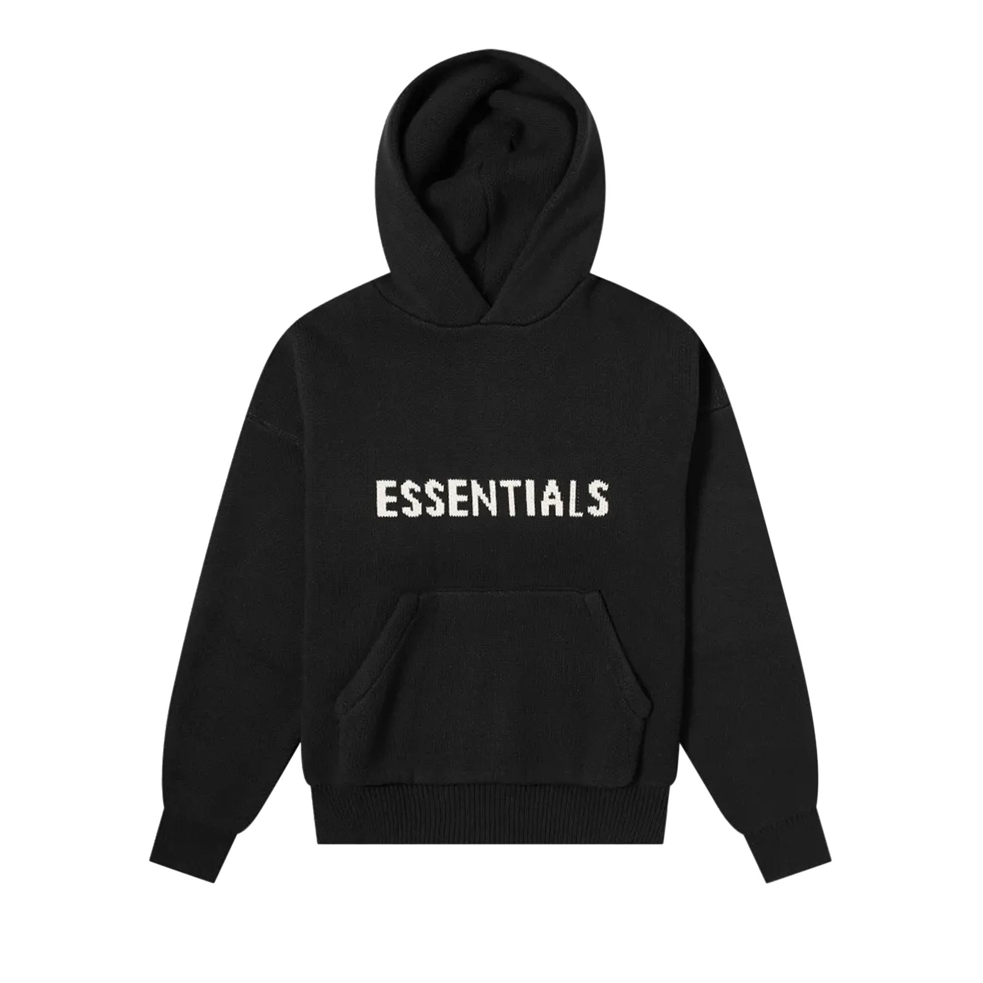 Essential black 2025 hoodie