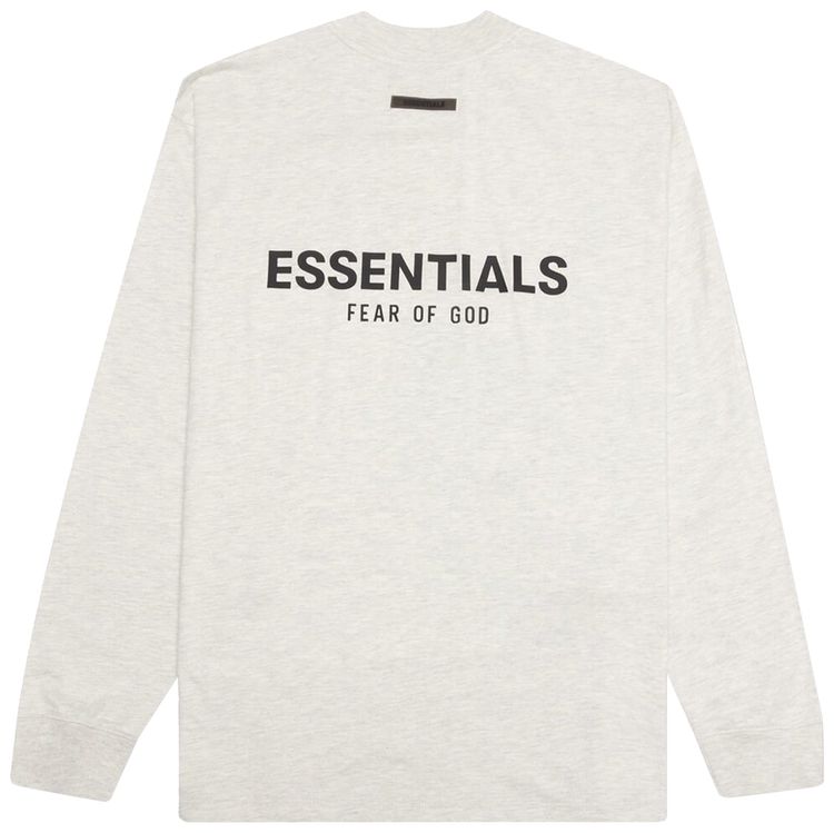 Fear of God Essentials Long Sleeve Tee Light Heather Oatmeal