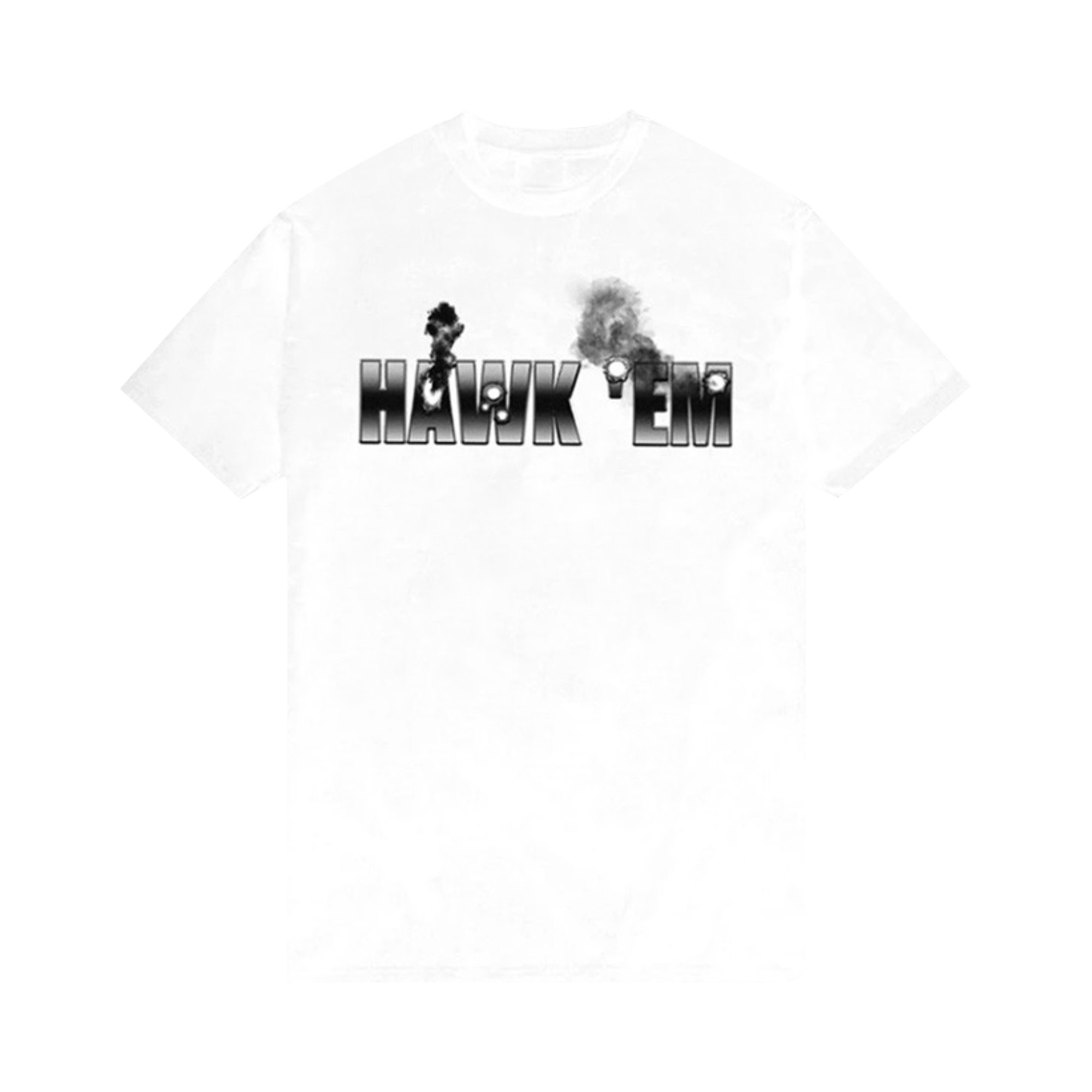 [新品]PopSmoke x Vlone Hawk 'Em White TEE①