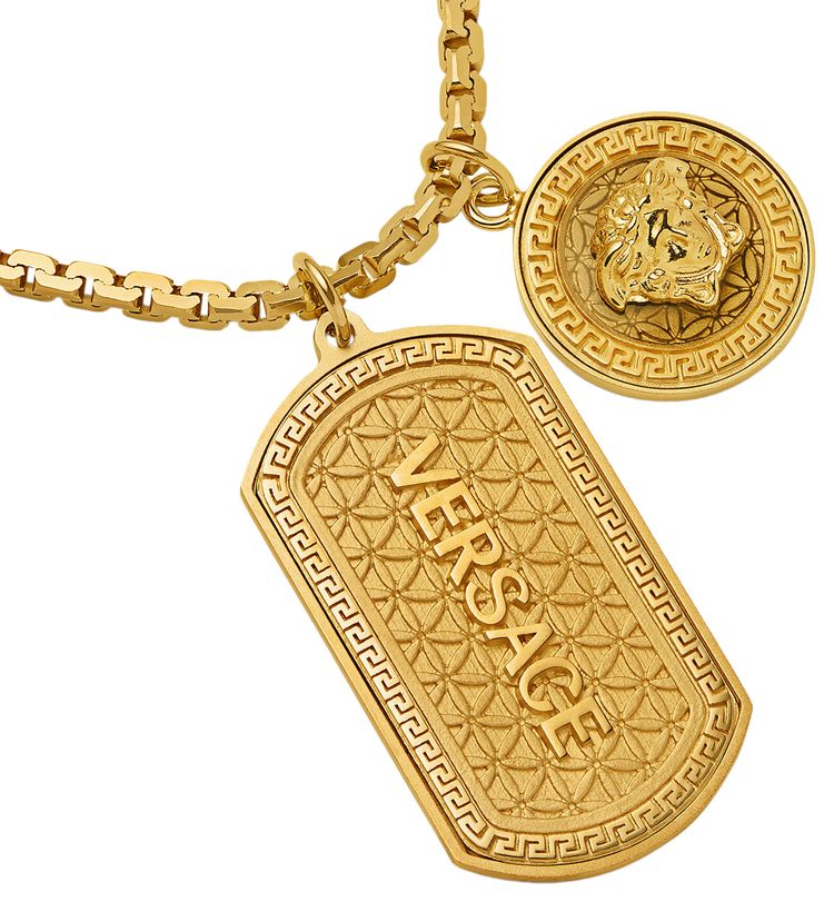 Versace Metal Necklace BlackGold