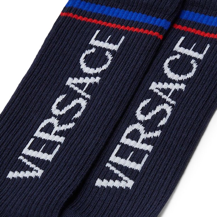 Versace Striped Socks NavyWhite