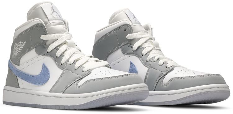 Wmns Air Jordan 1 Mid Wolf Grey Aluminum