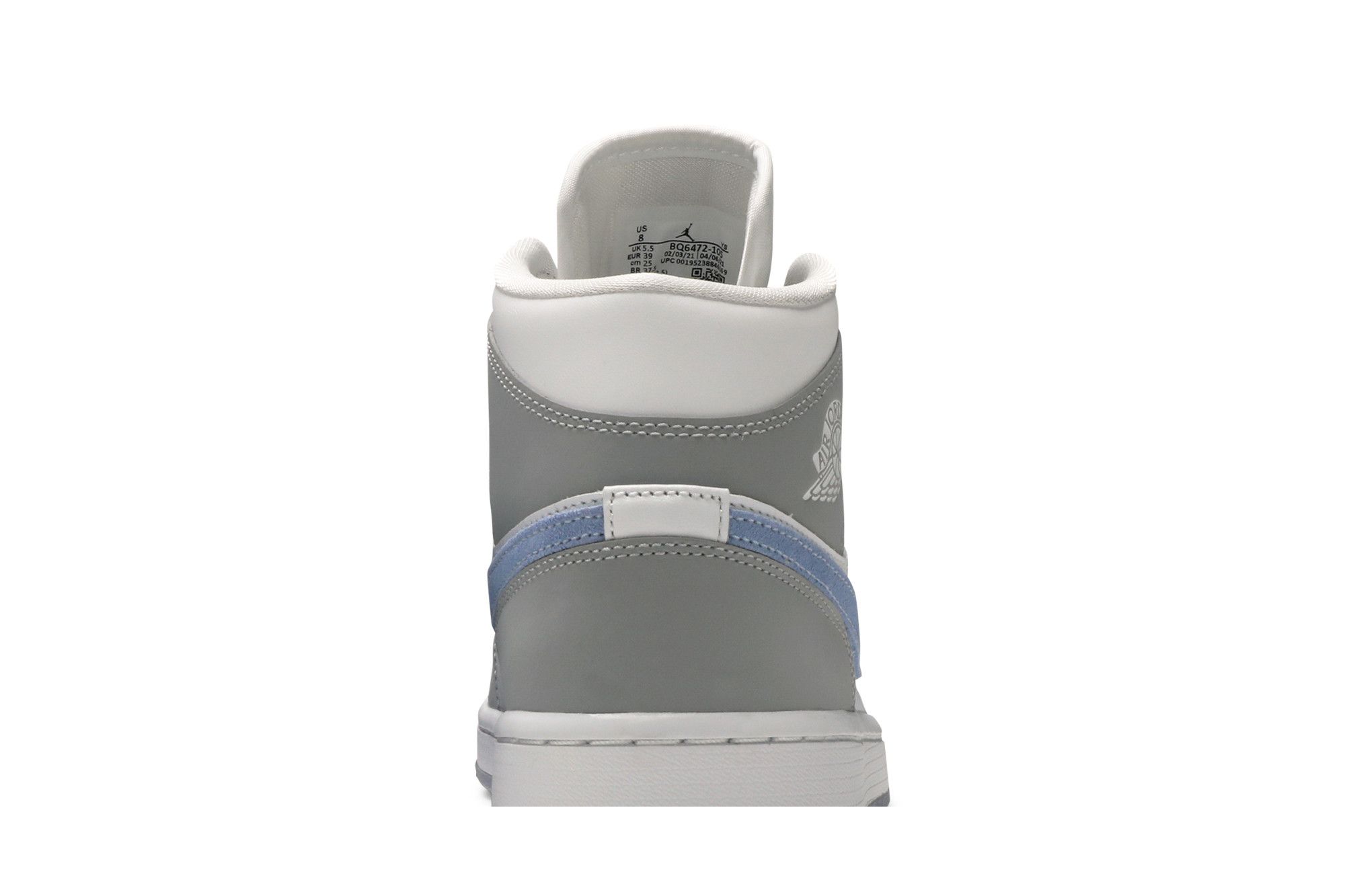 Buy Wmns Air Jordan 1 Mid 'Wolf Grey Aluminum' - BQ6472 105