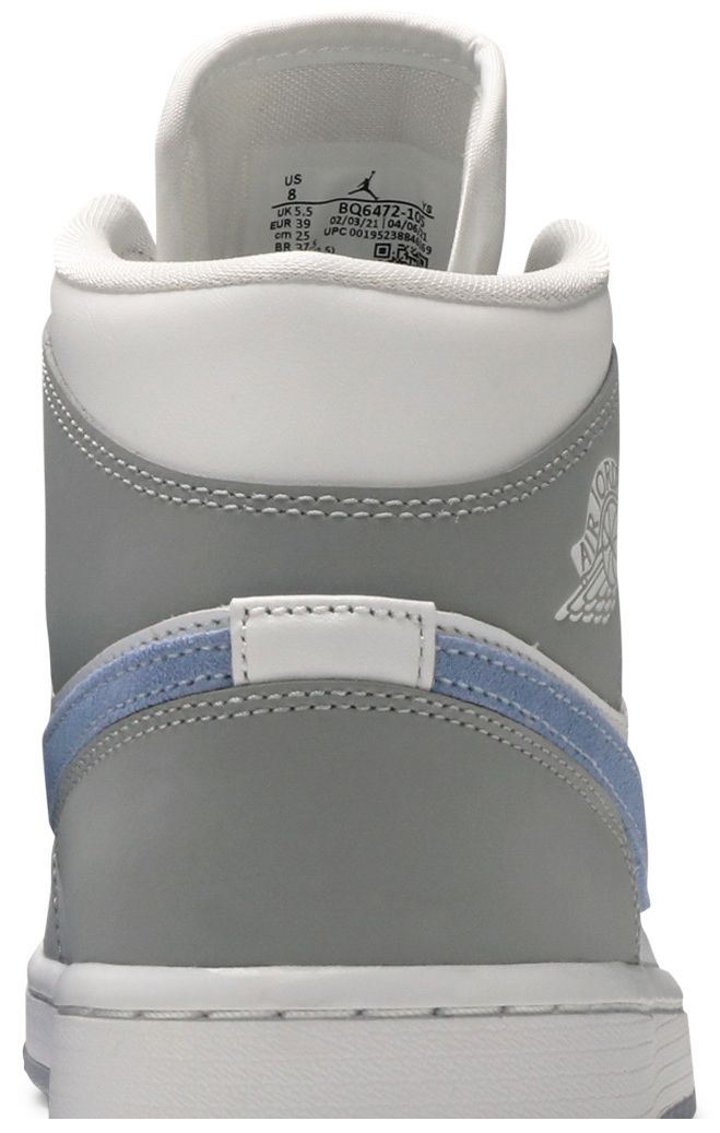 Wmns Air Jordan 1 Mid Wolf Grey Aluminum