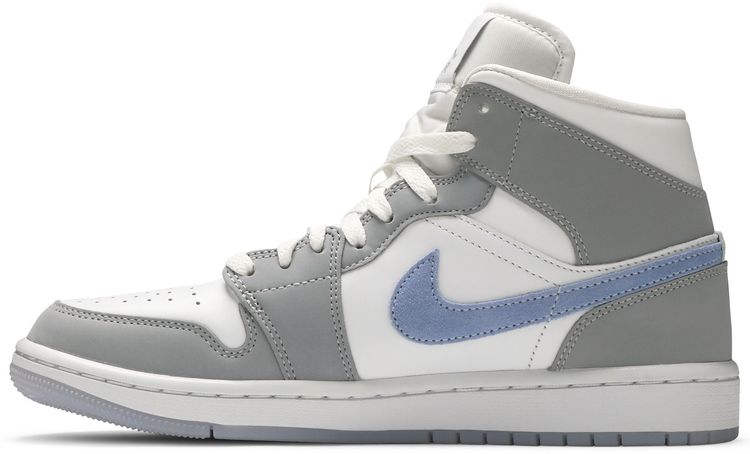 Wmns Air Jordan 1 Mid Wolf Grey Aluminum