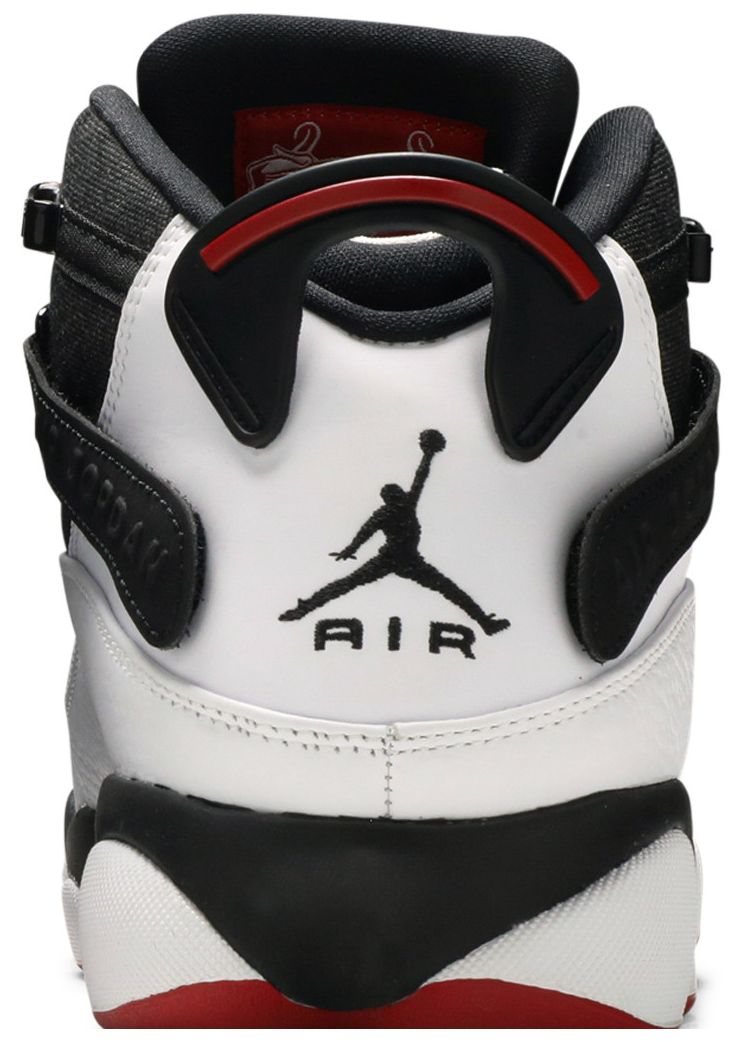 Air Jordan 6 Rings Black White Gym Red