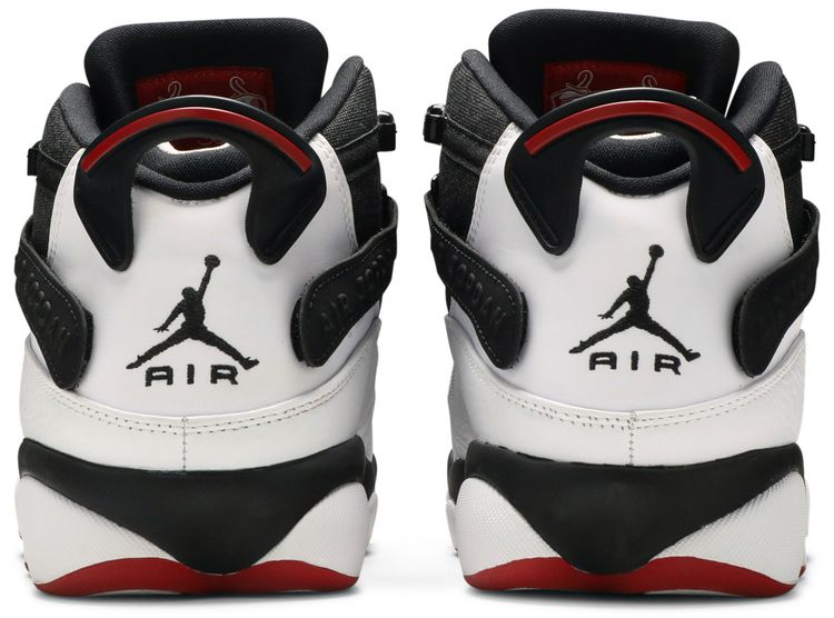 Air Jordan 6 Rings Black White Gym Red