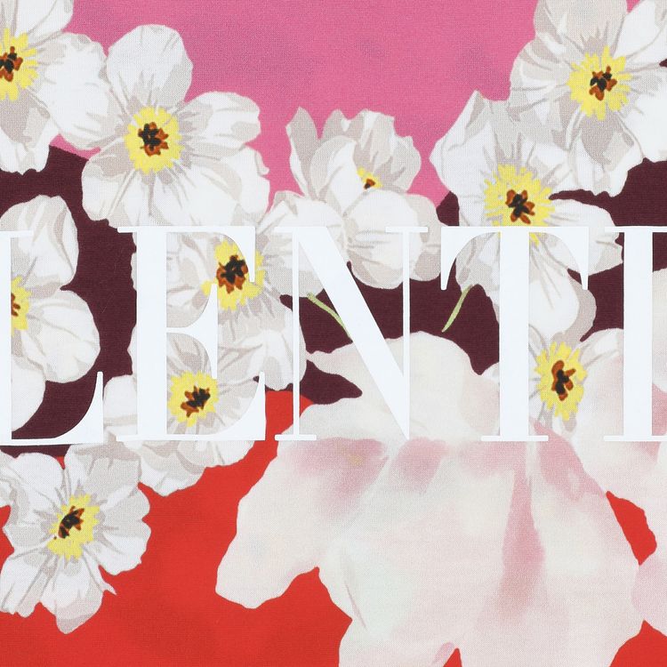Valentino Floral Cropped T Shirt Multicolor