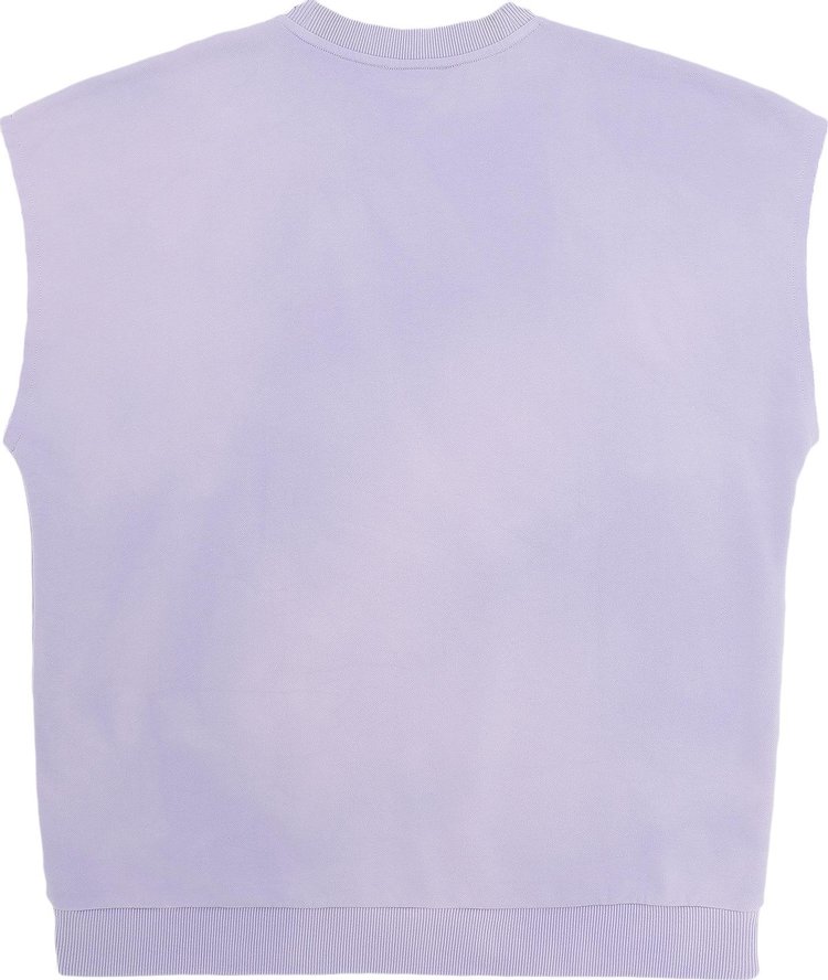 Balmain Short Sleeve Printed Sun Bleached Sweatshirt LavenderMulticolor