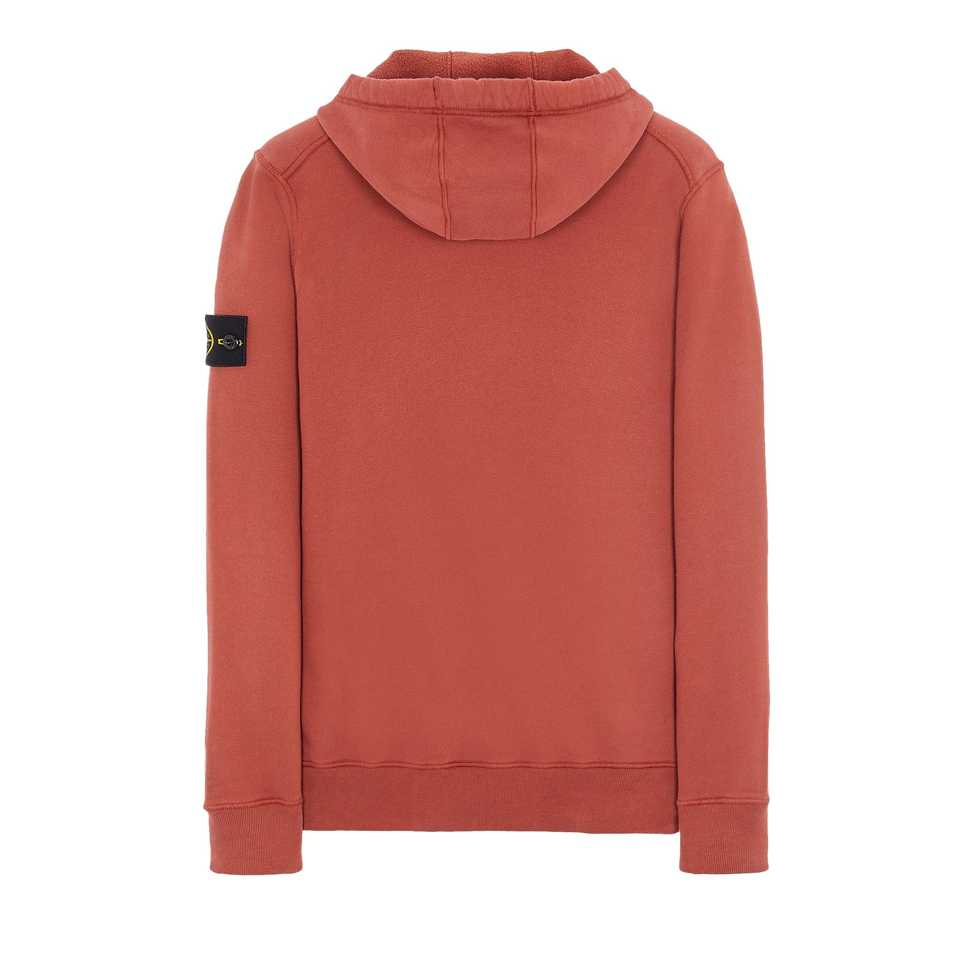 Buy Stone Island Garment Dye Zip Through Hoodie 'Brick Red