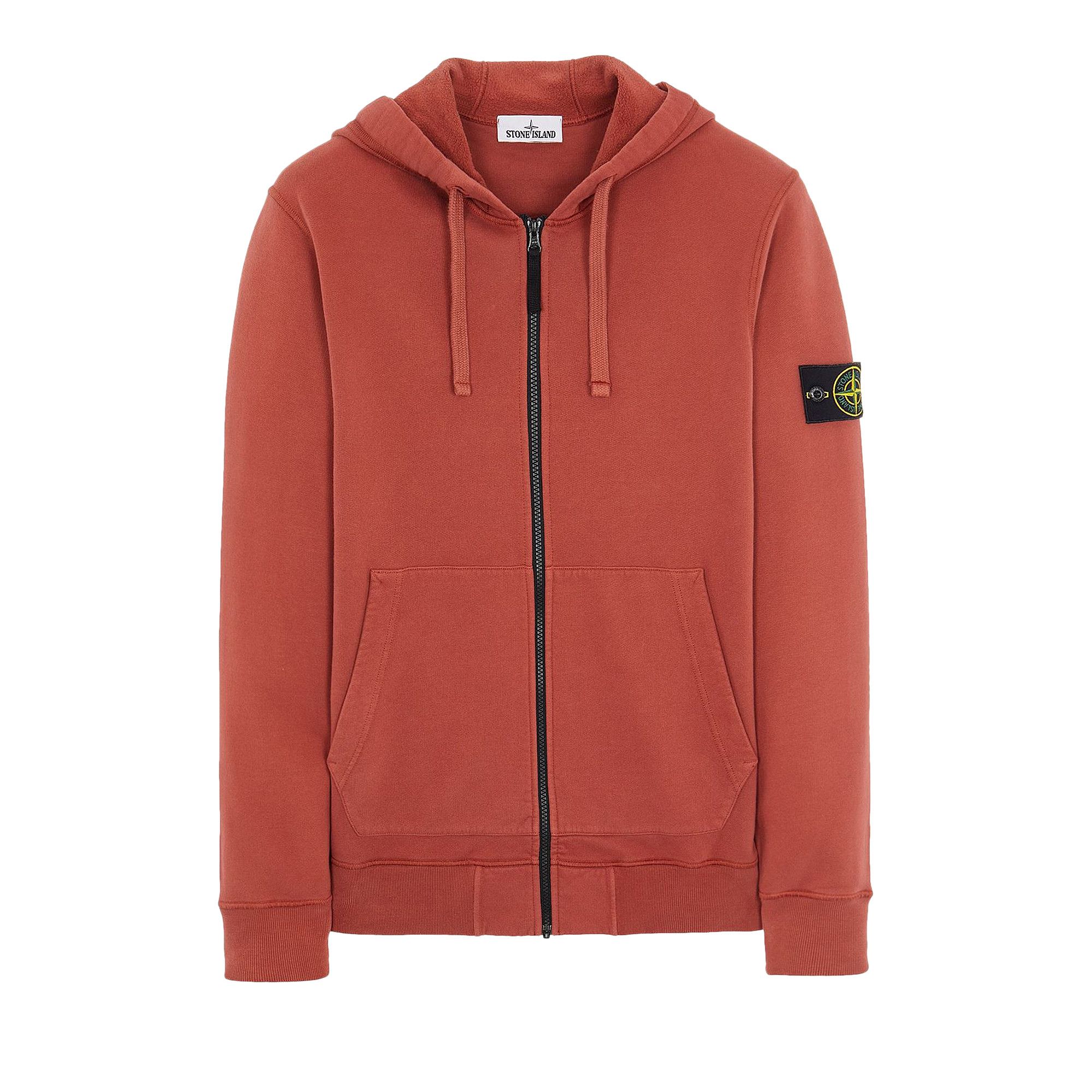 Stone island zip through hoodie sales