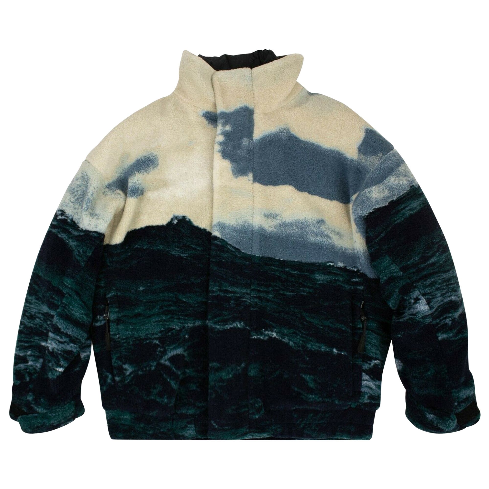 【関税＆送料込み】Burberry Sea Clothing Burberry Sea Landscape Print Fleece Jacket Release | Hypebeast