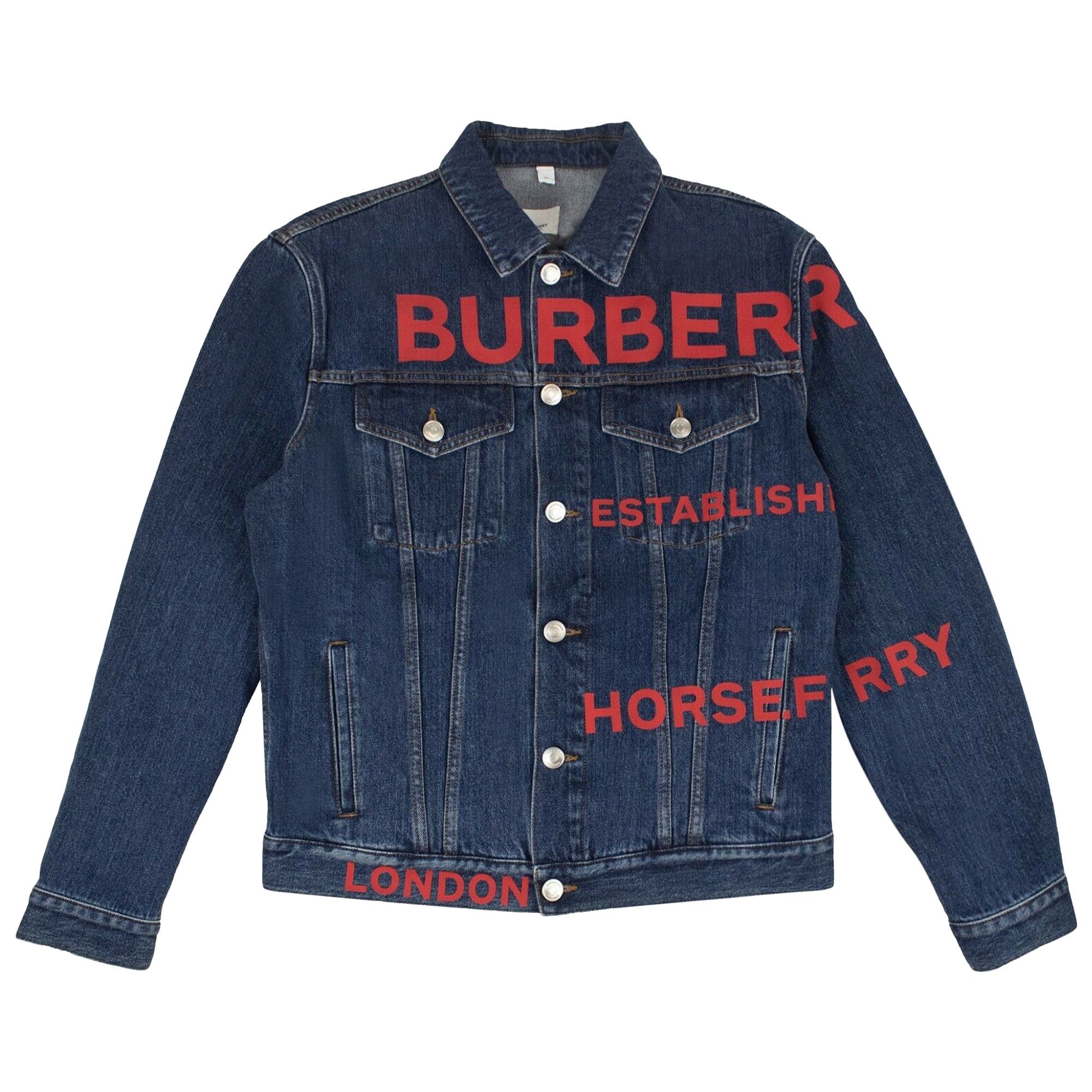 Buy Burberry Denim Print Jacket 'Blue' - 8014341 | GOAT SA
