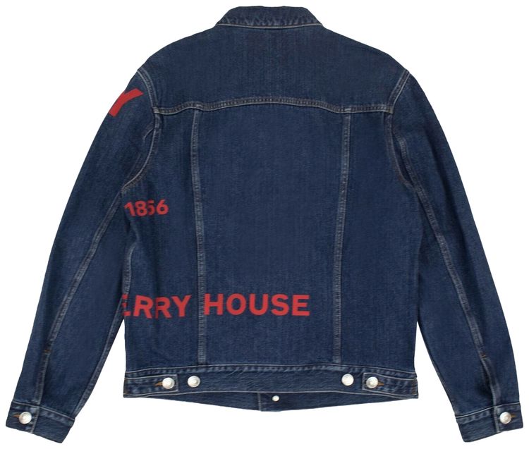 Burberry Denim Print Jacket Blue