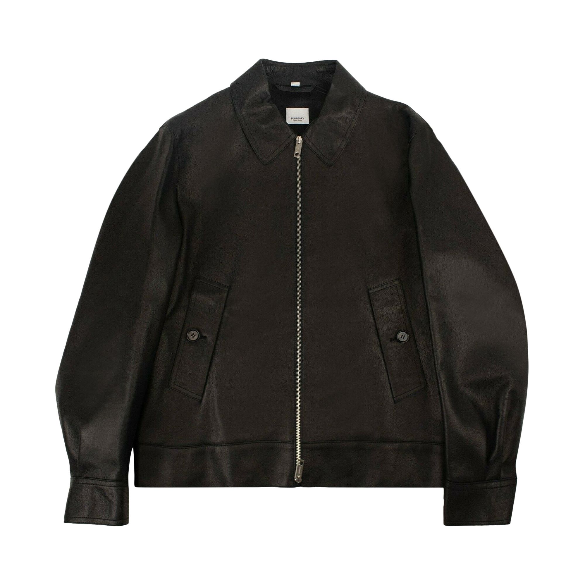 Burberry outlet leather bomber