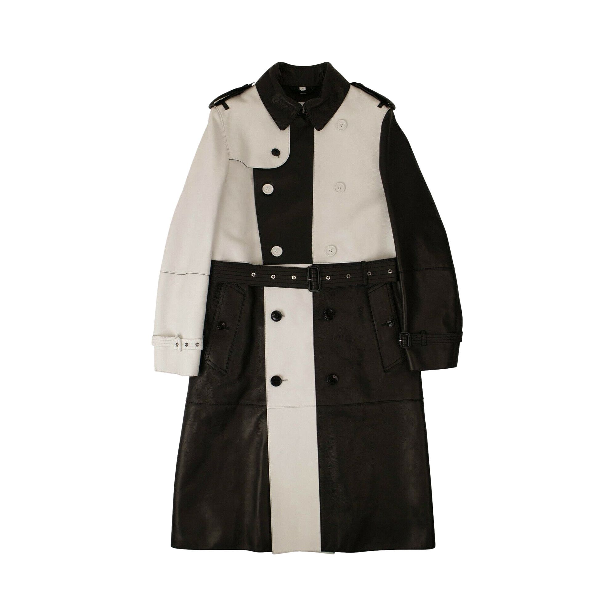 Buy Burberry Long Trench Coat White Black 4559798 GOAT