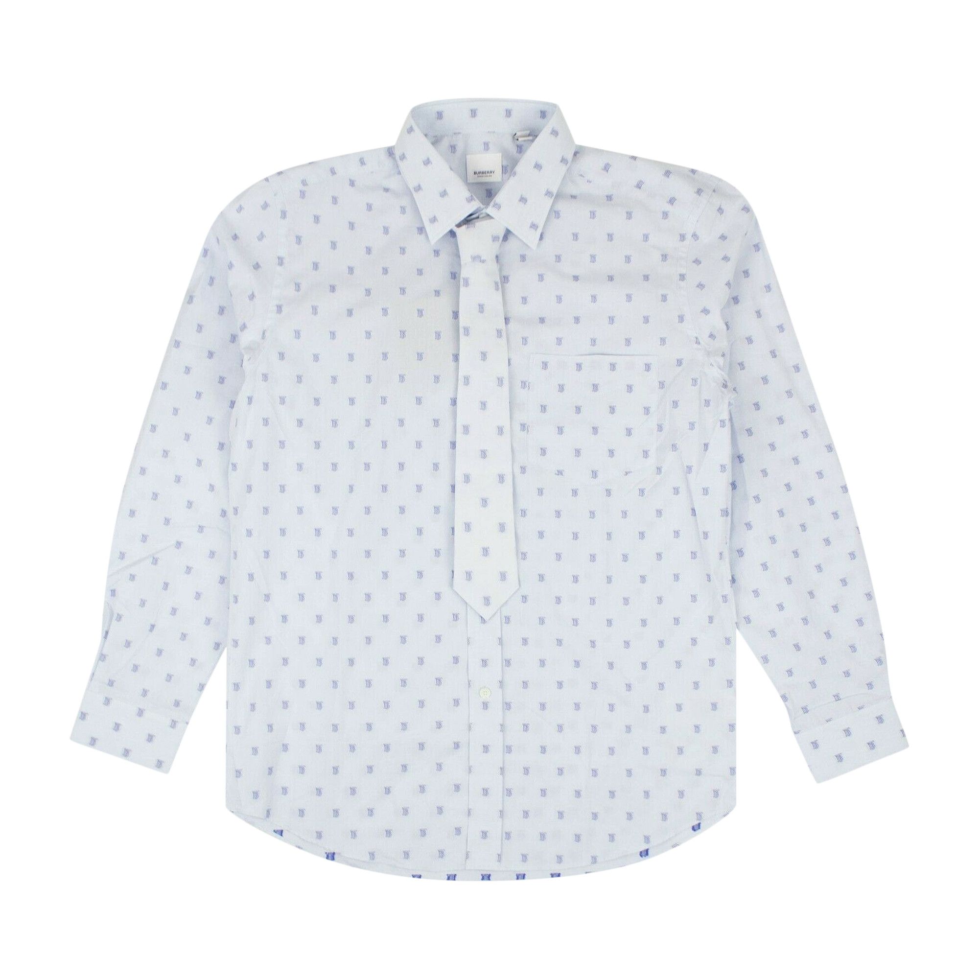 Burberry shirt with tie cheap