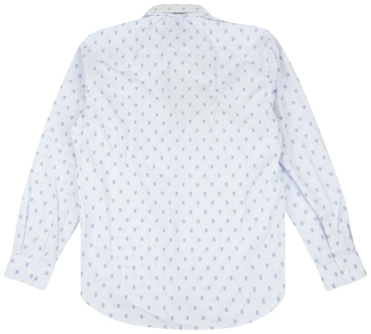 Burberry Monogram Shirt With Tie Blue
